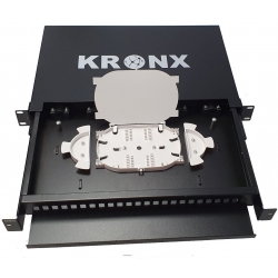 Przełącznica światłowodowa KRONX 19”/1U PREMIUM 24xSC simplex/ LC duplex/kaseta 24 spawy